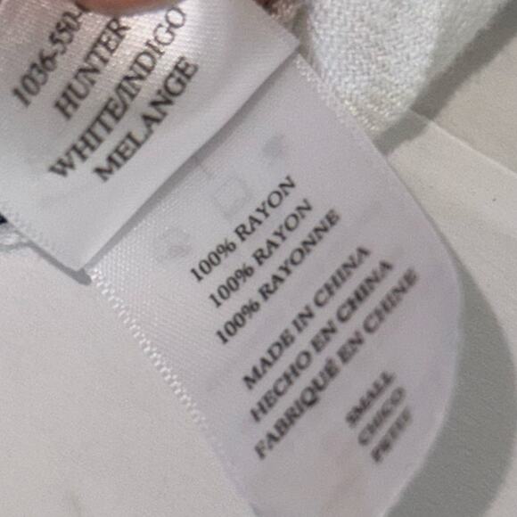 Rails Hunter Plaid Shirt Women’s Small White/Indigo Rayon Button Down Good - Picture 15 of 16